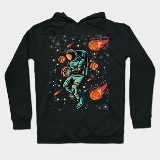 Abstract Astronaut as Basketball Player Hoodie